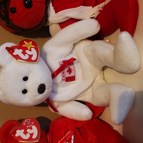 Set of 3 Ty Beanie Babies, Bearon Pierre and Maple - Picture 3 of 16